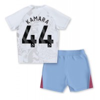 Aston Villa Boubacar Kamara #44 Bortedraktsett Barn 2023-24 Kortermet (+ Korte bukser)